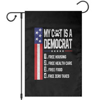 Funny My Cat Is A Democrat Garden Flag Lazy Cat Political Humor