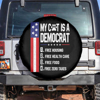 Funny My Cat Is A Democrat Spare Tire Cover Lazy Cat Political Humor