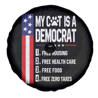 Funny My Cat Is A Democrat Spare Tire Cover Lazy Cat Political Humor