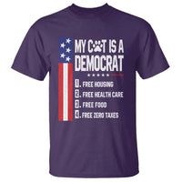 Funny My Cat Is A Democrat T Shirt Lazy Cat Political Humor