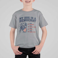 Funny Political Satire Dog Owner Gift T Shirt For Kid My Dog Is A Democrat