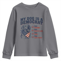 Funny Political Satire Dog Owner Gift Youth Sweatshirt My Dog Is A Democrat