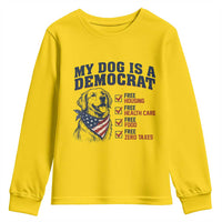 Funny Political Satire Dog Owner Gift Youth Sweatshirt My Dog Is A Democrat