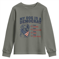 Funny Political Satire Dog Owner Gift Youth Sweatshirt My Dog Is A Democrat
