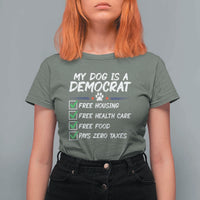 My Dog Is A Democrat T Shirt For Women Funny Political Satire Graphic