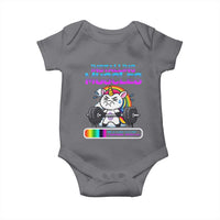 Installing Muscles Please Wait Baby Onesie Cute Unicorn Gym Workout Gift - Wonder Print Shop