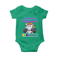 Installing Muscles Please Wait Baby Onesie Cute Unicorn Gym Workout Gift - Wonder Print Shop