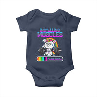 Installing Muscles Please Wait Baby Onesie Cute Unicorn Gym Workout Gift - Wonder Print Shop