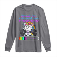 Installing Muscles Please Wait Long Sleeve Shirt Cute Unicorn Gym Workout Gift - Wonder Print Shop