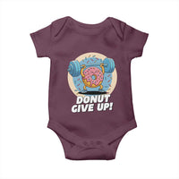 Donut Give Up Baby Onesie Funny Gym Workout Donut Lover Gift - Wonder Print Shop