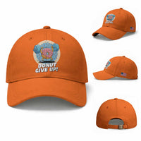Donut Give Up Baseball Cap Funny Gym Workout Donut Lover Gift