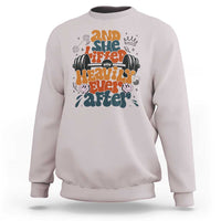 And She Lifted Heavily Ever After Sweatshirt Funny Gym Workout Gift - Wonder Print Shop