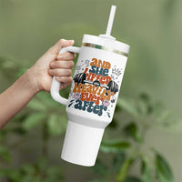 And She Lifted Heavily Ever After Tumbler With Handle Funny Gym Workout Gift