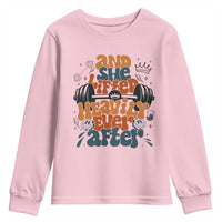 And She Lifted Heavily Ever After Youth Sweatshirt Funny Gym Workout Gift - Wonder Print Shop