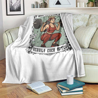 And She Lifted Heavily Ever After Throw Blanket Women Weightlifting Humor Gift - Wonder Print Shop