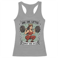 And She Lifted Heavily Ever After Racerback Tank Top Women Weightlifting Humor Gift - Wonder Print Shop