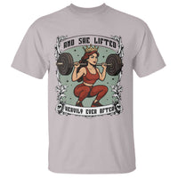 And She Lifted Heavily Ever After T Shirt Women Weightlifting Humor Gift - Wonder Print Shop