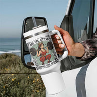 And She Lifted Heavily Ever After Tumbler With Handle Women Weightlifting Humor Gift