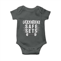 Practice Safe Sets Baby Onesie Funny Gym Workout Gift - Wonder Print Shop