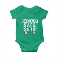 Practice Safe Sets Baby Onesie Funny Gym Workout Gift - Wonder Print Shop