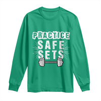 Practice Safe Sets Long Sleeve Shirt Funny Gym Workout Gift - Wonder Print Shop