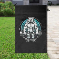 Funny Gym Workout Humor Garden Flag Cute Weightlifting Bear Gift - Wonder Print Shop