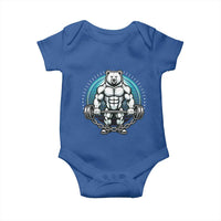Funny Gym Workout Humor Baby Onesie Cute Weightlifting Bear Gift - Wonder Print Shop