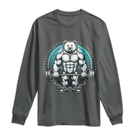 Funny Gym Workout Humor Long Sleeve Shirt Cute Weightlifting Bear Gift - Wonder Print Shop