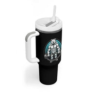 Funny Gym Workout Humor Tumbler With Handle Cute Weightlifting Bear Gift