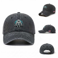 Funny Gym Workout Humor Washed Cotton Baseball Cap Cute Weightlifting Bear Gift