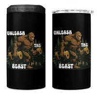 Unleash The Beast 4 in 1 Can Cooler Tumbler Funny Bigfoot Fitness Workout Gift