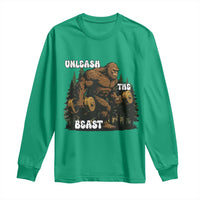 Unleash The Beast Long Sleeve Shirt Funny Bigfoot Fitness Workout Gift - Wonder Print Shop