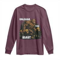 Unleash The Beast Long Sleeve Shirt Funny Bigfoot Fitness Workout Gift - Wonder Print Shop