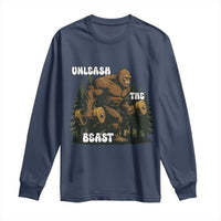 Unleash The Beast Long Sleeve Shirt Funny Bigfoot Fitness Workout Gift - Wonder Print Shop