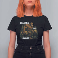 Unleash The Beast T Shirt For Women Funny Bigfoot Fitness Workout Gift - Wonder Print Shop