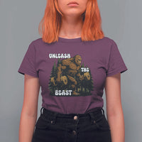 Unleash The Beast T Shirt For Women Funny Bigfoot Fitness Workout Gift - Wonder Print Shop