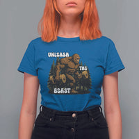 Unleash The Beast T Shirt For Women Funny Bigfoot Fitness Workout Gift - Wonder Print Shop