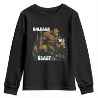 Unleash The Beast Youth Sweatshirt Funny Bigfoot Fitness Workout Gift - Wonder Print Shop