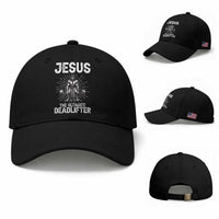 Funny Christian Gym Gift Baseball Cap Jesus The Ultimate Deadlifter