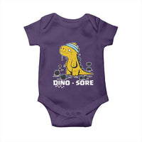 Dino Sore Baby Onesie Funny Dinosaur Workout Gift - Wonder Print Shop