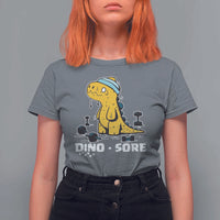 Dino Sore T Shirt For Women Funny Dinosaur Workout Gift - Wonder Print Shop