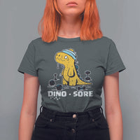 Dino Sore T Shirt For Women Funny Dinosaur Workout Gift - Wonder Print Shop