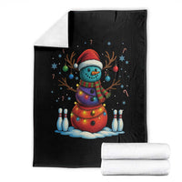 Funny Bowling Christmas Throw Blanket Gift For Bowler - Wonder Print Shop