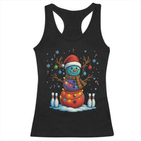 Funny Bowling Christmas Racerback Tank Top Gift For Bowler - Wonder Print Shop