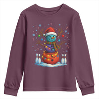 Funny Bowling Christmas Youth Sweatshirt Gift For Bowler - Wonder Print Shop