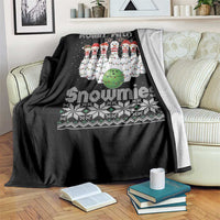 Rollin With My Snowmies Throw Blanket Funny Christmas Bowling Ugly Sweater Gift - Wonder Print Shop