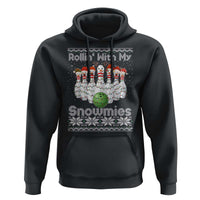 Rollin With My Snowmies Hoodie Funny Christmas Bowling Ugly Sweater Gift - Wonder Print Shop