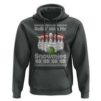 Rollin With My Snowmies Hoodie Funny Christmas Bowling Ugly Sweater Gift - Wonder Print Shop