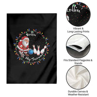 Rollin With My Snowmies Garden Flag Bowling Xmas Gift - Wonder Print Shop