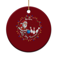 Rollin With My Snowmies Ceramic Ornament Bowling Xmas Gift - Wonder Print Shop